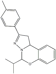 5-isopropyl-2-(4-methylphenyl)-1,10b-dihydropyrazolo[1,5-c][1,3]benzoxazine Struktur