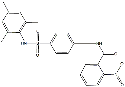 2-nitro-N-{4-[(mesitylamino)sulfonyl]phenyl}benzamide Struktur