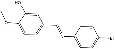 5-{[(4-bromophenyl)imino]methyl}-2-methoxyphenol Struktur