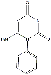 6-amino-1-phenyl-2-thioxo-2,3-dihydropyrimidin-4(1H)-one Struktur