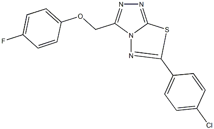 [6-(4-chlorophenyl)[1,2,4]triazolo[3,4-b][1,3,4]thiadiazol-3-yl]methyl 4-fluorophenyl ether Struktur