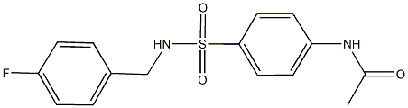 N-(4-{[(4-fluorobenzyl)amino]sulfonyl}phenyl)acetamide Struktur