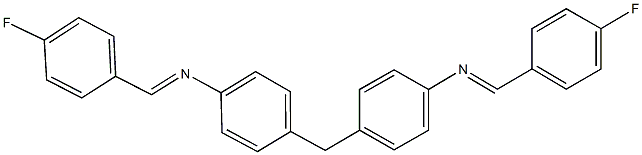 N-(4-fluorobenzylidene)-N-(4-{4-[(4-fluorobenzylidene)amino]benzyl}phenyl)amine Struktur