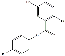 4-hydroxyphenyl 2,5-dibromobenzoate Struktur