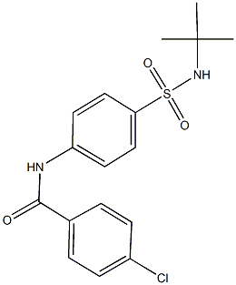 N-{4-[(tert-butylamino)sulfonyl]phenyl}-4-chlorobenzamide Struktur