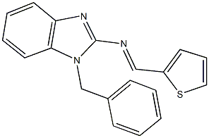 N-(1-benzyl-1H-benzimidazol-2-yl)-N-(2-thienylmethylene)amine Struktur