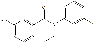 3-chloro-N-ethyl-N-(3-methylphenyl)benzamide Struktur