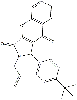 2-allyl-1-(4-tert-butylphenyl)-1,2-dihydrochromeno[2,3-c]pyrrole-3,9-dione Struktur