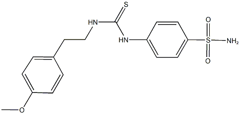 4-[({[2-(4-methoxyphenyl)ethyl]amino}carbothioyl)amino]benzenesulfonamide Struktur