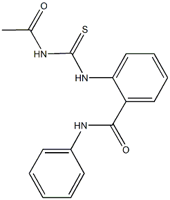 2-{[(acetylamino)carbothioyl]amino}-N-phenylbenzamide Struktur