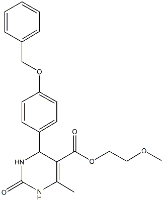 2-methoxyethyl 4-[4-(benzyloxy)phenyl]-6-methyl-2-oxo-1,2,3,4-tetrahydro-5-pyrimidinecarboxylate Struktur