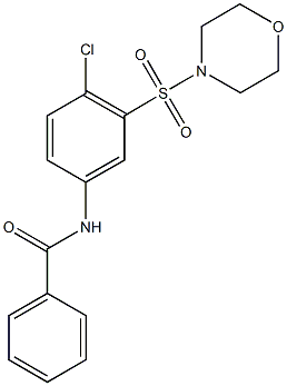 N-[4-chloro-3-(4-morpholinylsulfonyl)phenyl]benzamide Struktur