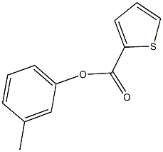 3-methylphenyl thiophene-2-carboxylate Struktur