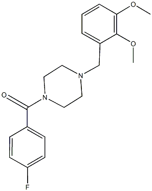 1-(2,3-dimethoxybenzyl)-4-(4-fluorobenzoyl)piperazine Struktur