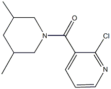 1-[(2-chloro-3-pyridinyl)carbonyl]-3,5-dimethylpiperidine Struktur