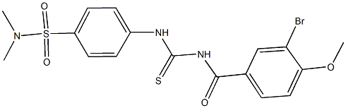 4-({[(3-bromo-4-methoxybenzoyl)amino]carbothioyl}amino)-N,N-dimethylbenzenesulfonamide Struktur