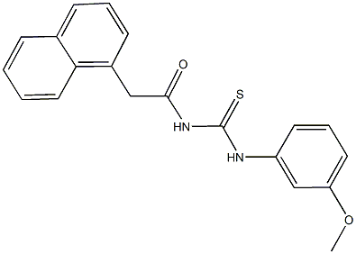 N-(3-methoxyphenyl)-N'-(1-naphthylacetyl)thiourea Struktur