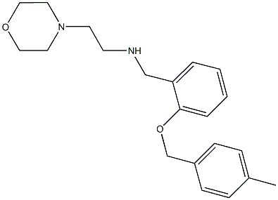 N-{2-[(4-methylbenzyl)oxy]benzyl}-N-[2-(4-morpholinyl)ethyl]amine Struktur