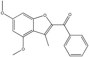 (4,6-dimethoxy-3-methyl-1-benzofuran-2-yl)(phenyl)methanone Struktur