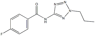 4-fluoro-N-(2-propyl-2H-tetraazol-5-yl)benzamide Struktur