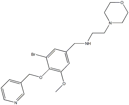 N-[3-bromo-5-methoxy-4-(3-pyridinylmethoxy)benzyl]-N-[2-(4-morpholinyl)ethyl]amine Struktur