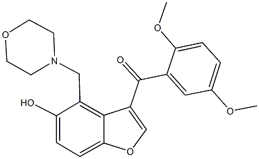 (2,5-dimethoxyphenyl)[5-hydroxy-4-(4-morpholinylmethyl)-1-benzofuran-3-yl]methanone Struktur