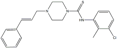 N-(3-chloro-2-methylphenyl)-4-cinnamyl-1-piperazinecarbothioamide Struktur