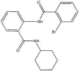 2-[(2-bromobenzoyl)amino]-N-cyclohexylbenzamide Struktur