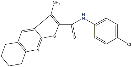 3-amino-N-(4-chlorophenyl)-5,6,7,8-tetrahydrothieno[2,3-b]quinoline-2-carboxamide Struktur