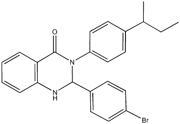 2-(4-bromophenyl)-3-(4-sec-butylphenyl)-2,3-dihydro-4(1H)-quinazolinone Struktur