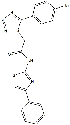 2-[5-(4-bromophenyl)-1H-tetraazol-1-yl]-N-(4-phenyl-1,3-thiazol-2-yl)acetamide Struktur