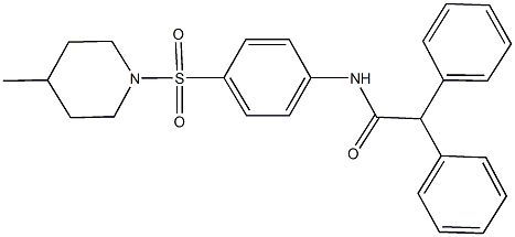 N-{4-[(4-methylpiperidin-1-yl)sulfonyl]phenyl}-2,2-diphenylacetamide Struktur