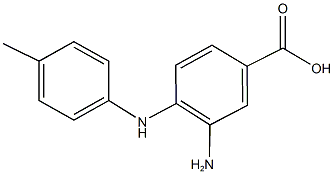 3-amino-4-(4-toluidino)benzoic acid Struktur