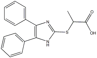 2-[(4,5-diphenyl-1H-imidazol-2-yl)sulfanyl]propanoic acid Struktur