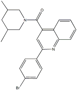 2-(4-bromophenyl)-4-[(3,5-dimethyl-1-piperidinyl)carbonyl]quinoline Struktur