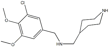 N-(3-chloro-4,5-dimethoxybenzyl)-N-(4-piperidinylmethyl)amine Struktur