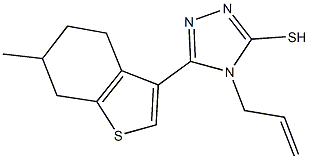 4-allyl-5-(6-methyl-4,5,6,7-tetrahydro-1-benzothien-3-yl)-4H-1,2,4-triazol-3-yl hydrosulfide Struktur