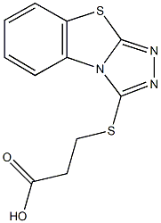 3-([1,2,4]triazolo[3,4-b][1,3]benzothiazol-3-ylsulfanyl)propanoic acid Struktur