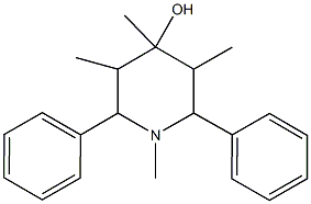 1,3,4,5-tetramethyl-2,6-diphenyl-4-piperidinol Struktur