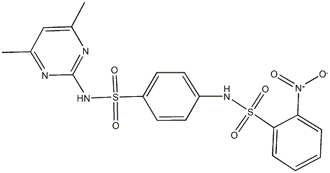 N-(4-{[(4,6-dimethyl-2-pyrimidinyl)amino]sulfonyl}phenyl)-2-nitrobenzenesulfonamide Struktur