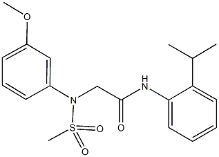 N-(2-isopropylphenyl)-2-[3-methoxy(methylsulfonyl)anilino]acetamide Struktur