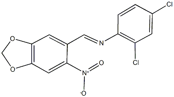 N-(2,4-dichlorophenyl)-N-[(6-nitro-1,3-benzodioxol-5-yl)methylene]amine Struktur