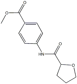 methyl 4-[(tetrahydro-2-furanylcarbonyl)amino]benzoate Struktur