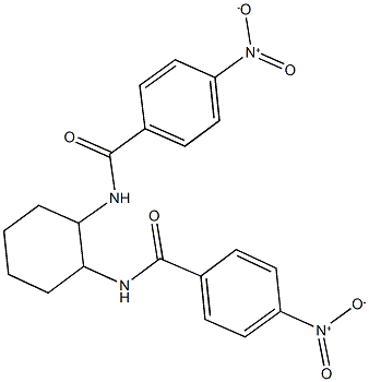 4-nitro-N-[2-({4-nitrobenzoyl}amino)cyclohexyl]benzamide Struktur