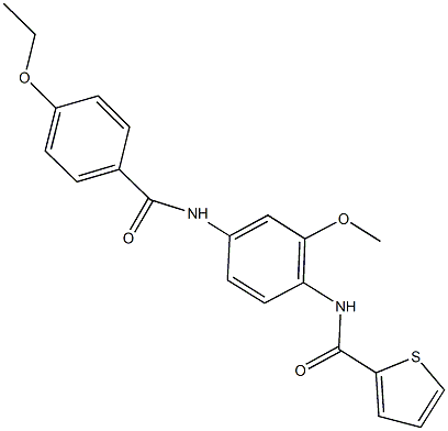 N-{4-[(4-ethoxybenzoyl)amino]-2-methoxyphenyl}-2-thiophenecarboxamide Struktur