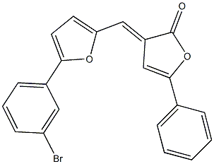 3-{[5-(3-bromophenyl)-2-furyl]methylene}-5-phenylfuran-2(3H)-one Struktur