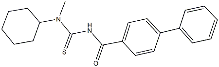 N'-([1,1'-biphenyl]-4-ylcarbonyl)-N-cyclohexyl-N-methylthiourea Struktur