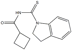 N-(2,3-dihydro-1H-indol-1-ylcarbothioyl)cyclobutanecarboxamide Struktur