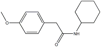 N-cyclohexyl-2-[4-(methyloxy)phenyl]acetamide Struktur