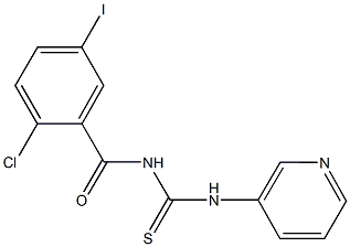 N-(2-chloro-5-iodobenzoyl)-N'-(3-pyridinyl)thiourea Struktur